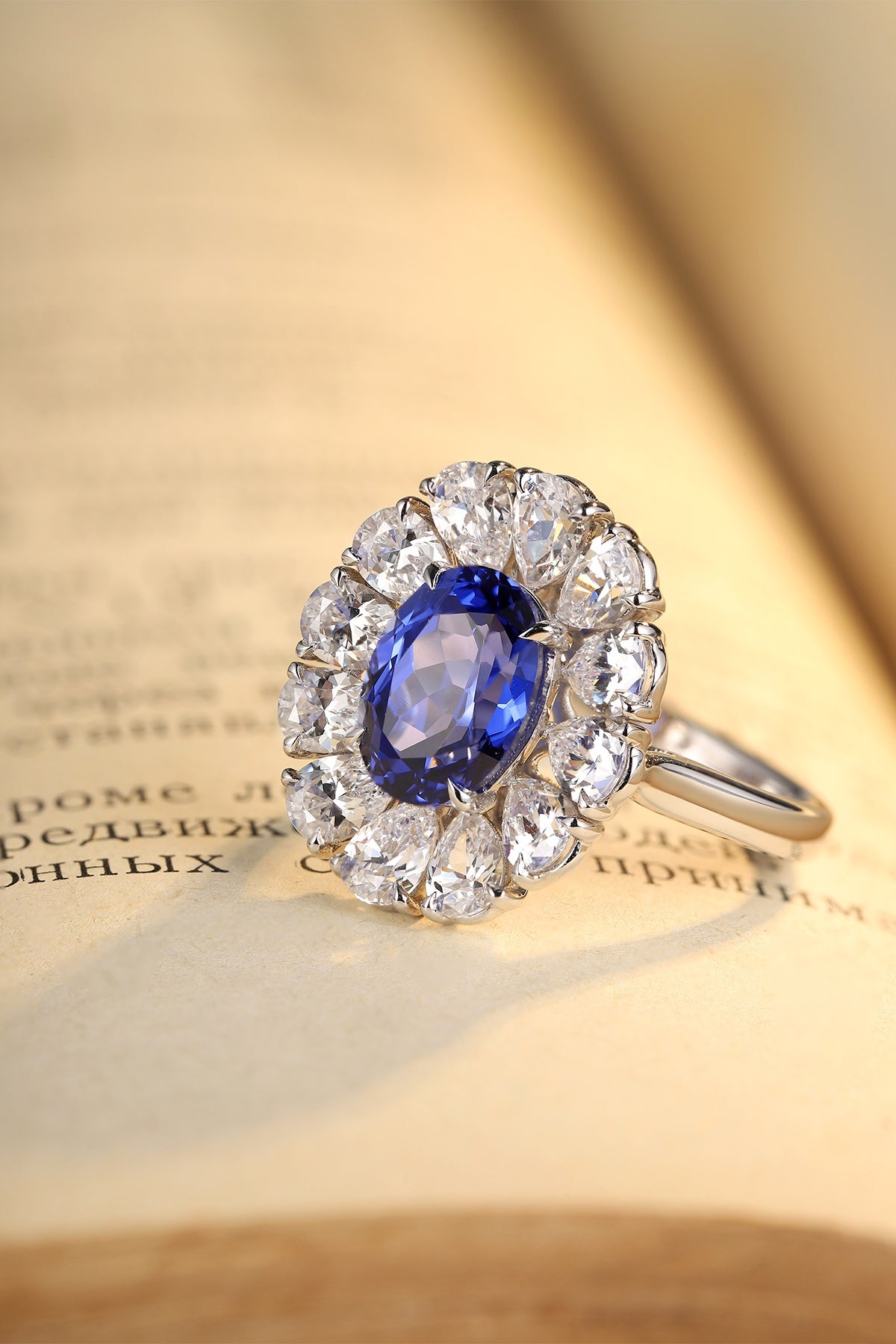 Sterling Silver Lab - Grown Sapphire Ring A – JSABR138Y