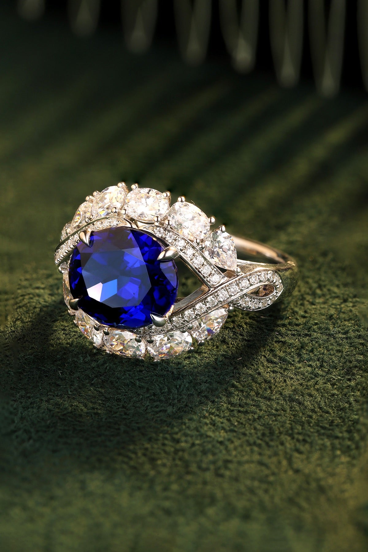 Sterling Silver Lab - Grown Sapphire Ring A – JSABR123Y