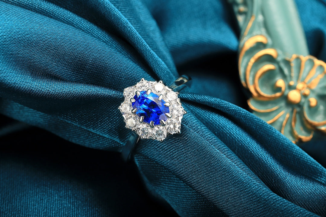 Sterling Silver Lab - Grown Cobalt Spinel Ring A – JR119Y