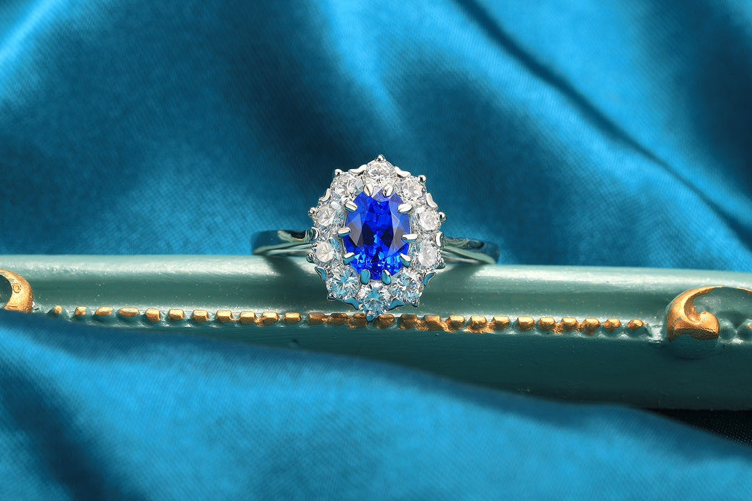 Sterling Silver Lab - Grown Cobalt Spinel Ring A – JR119Y