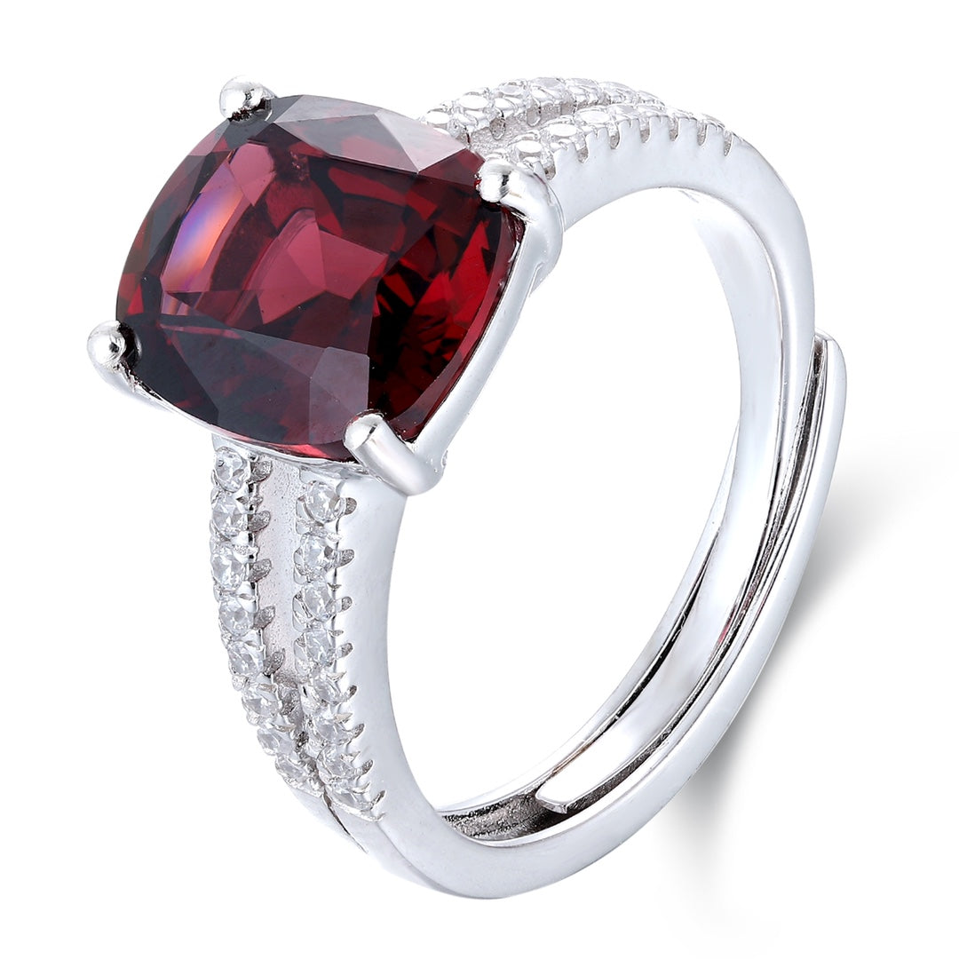 Sterling Silver Natural Garnet Ring W – JR921921