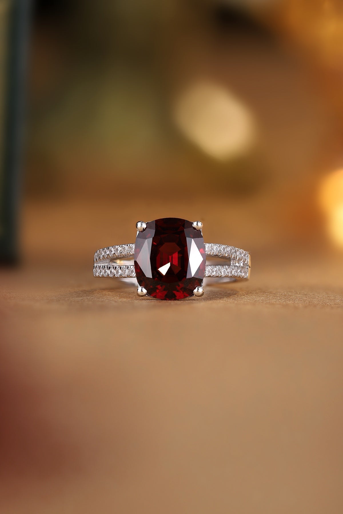 Sterling Silver Natural Garnet Ring W – JR921921