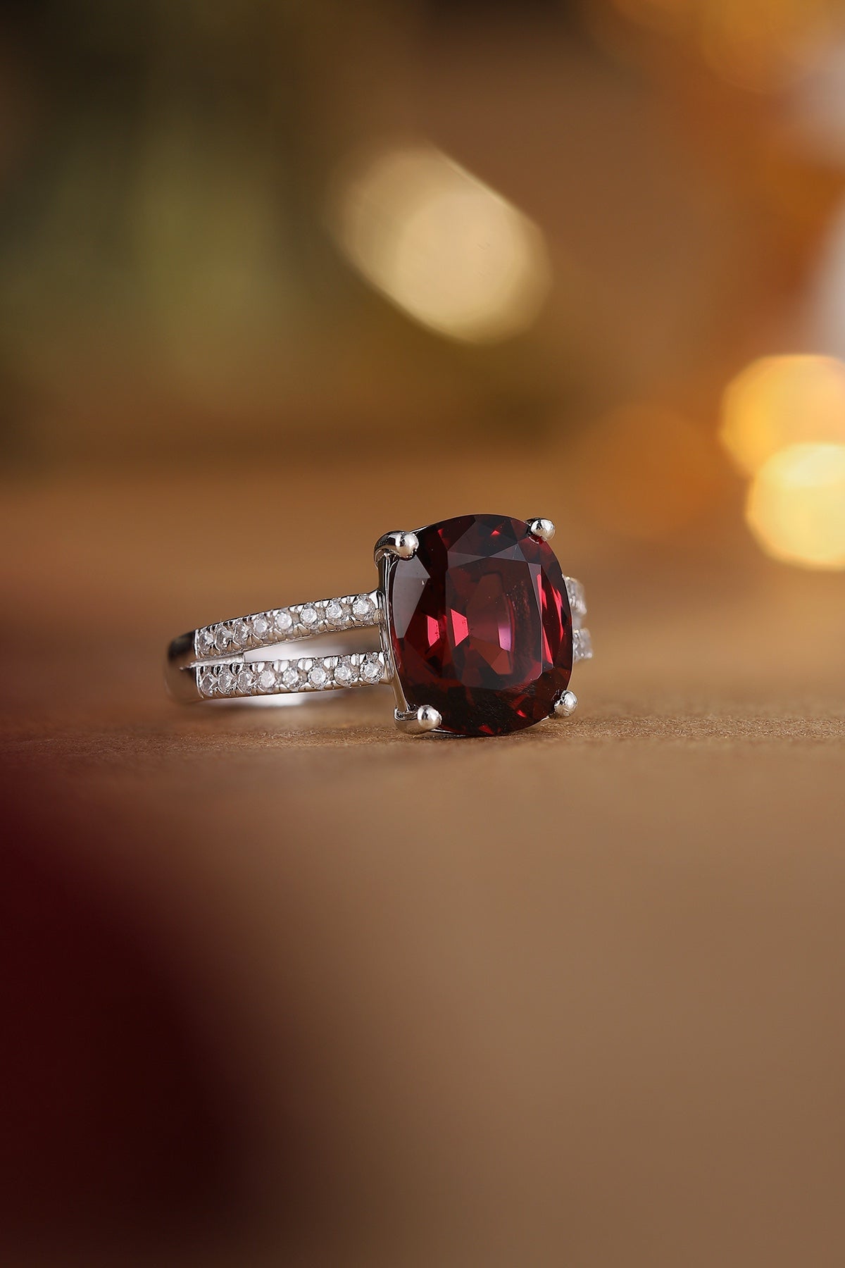 Sterling Silver Natural Garnet Ring W – JR921921