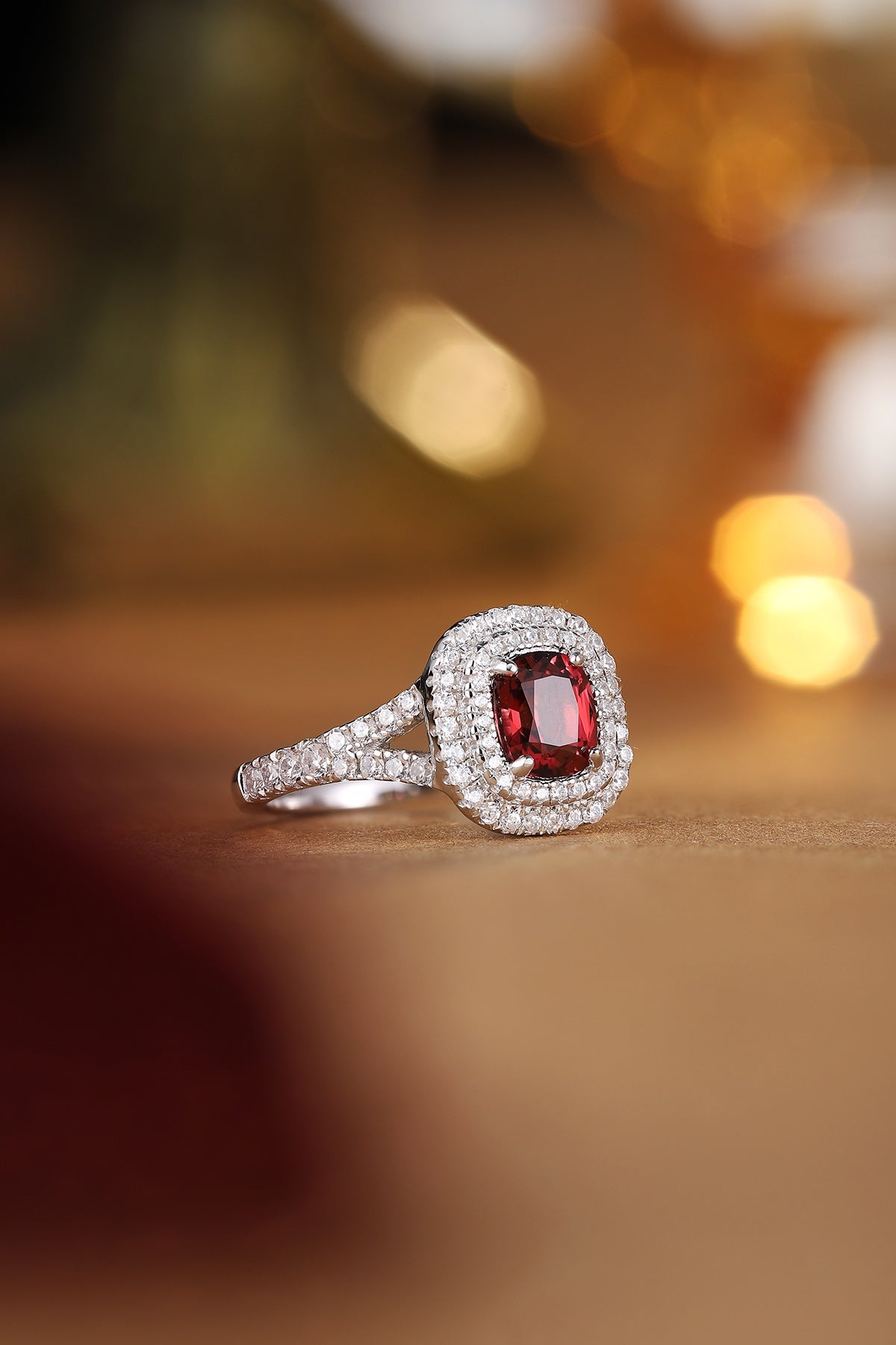 Sterling Silver Natural Garnet Ring W – JR92100