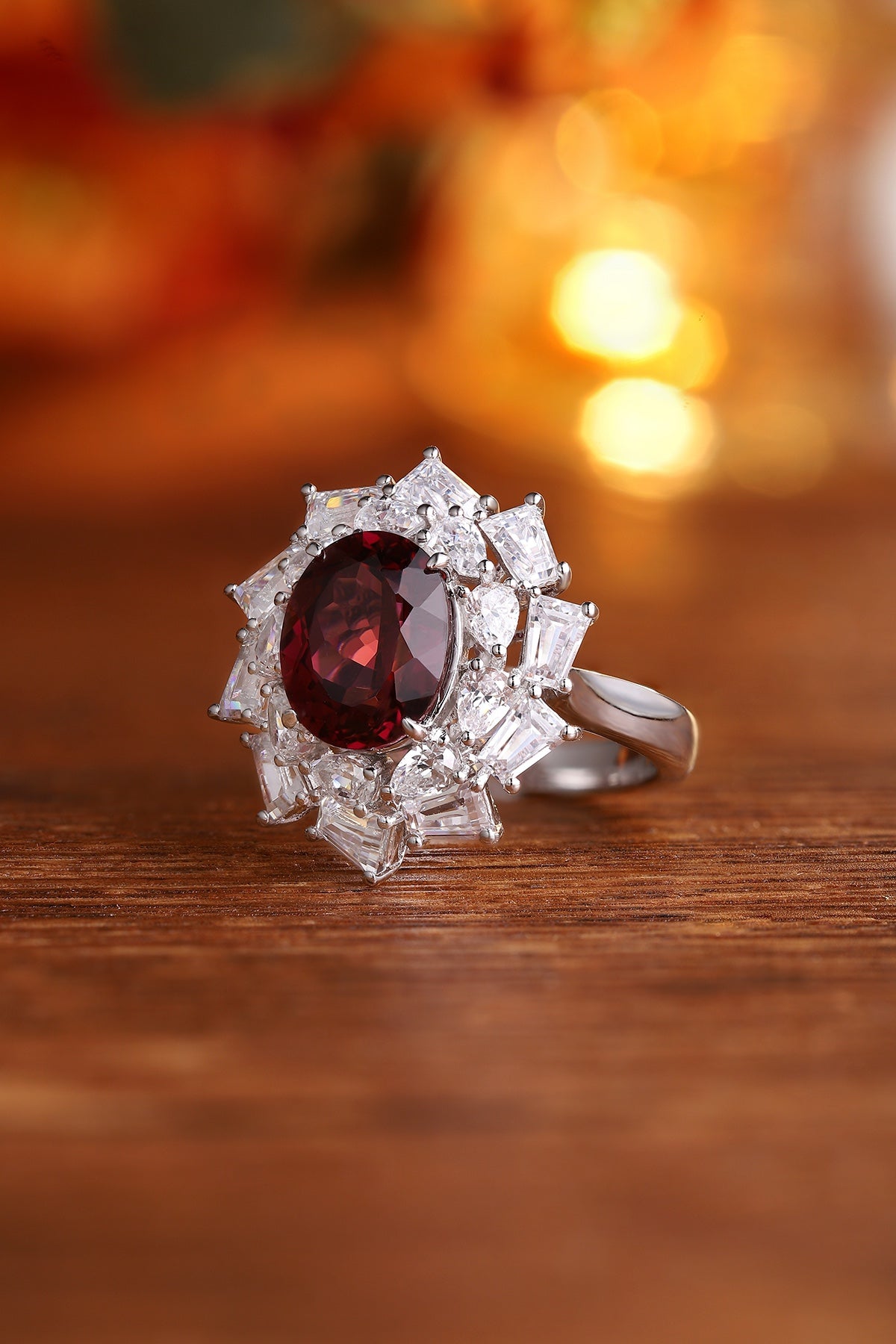 Sterling Silver Natural Garnet Ring – JR150Y