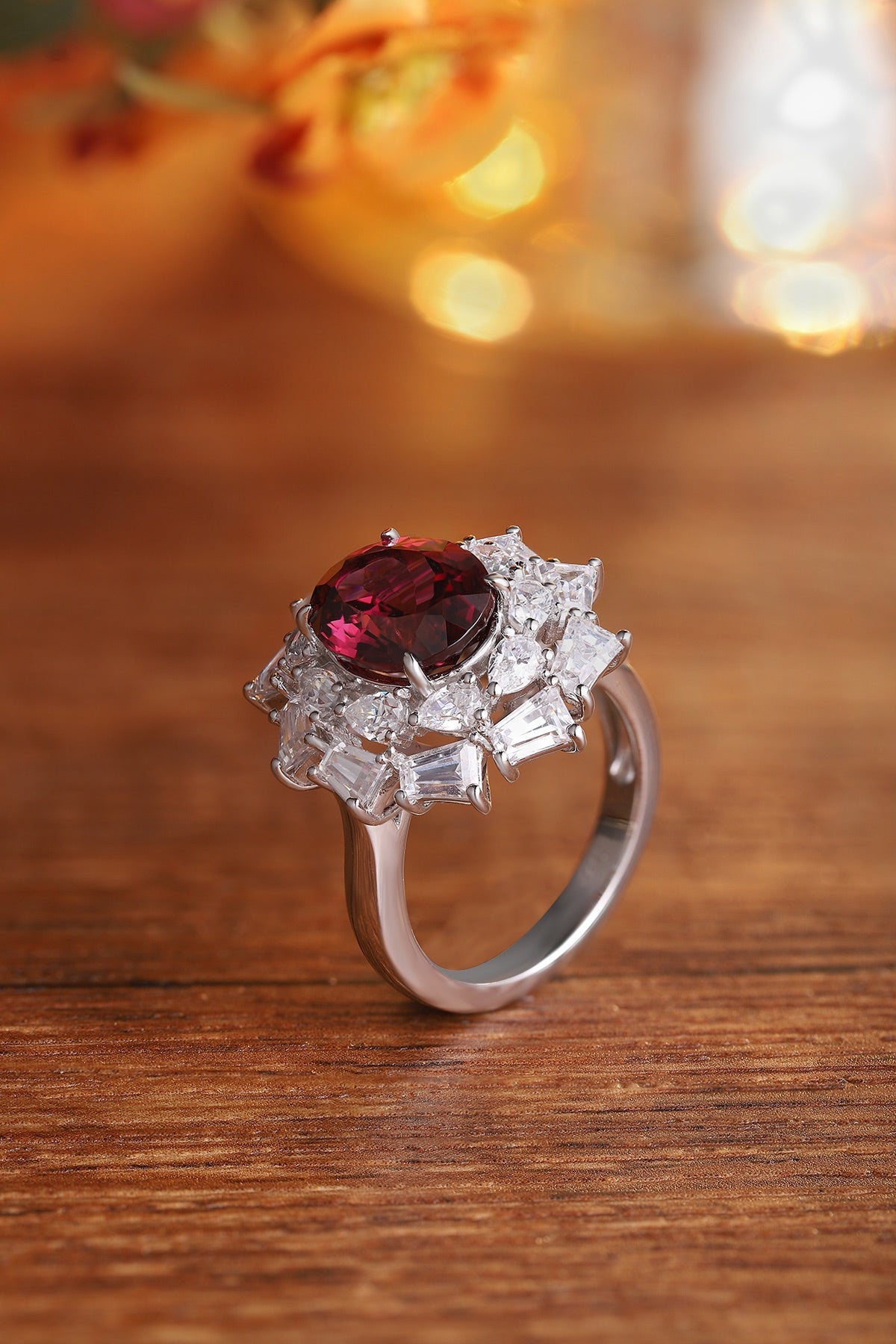 Sterling Silver Natural Garnet Ring – JR150Y