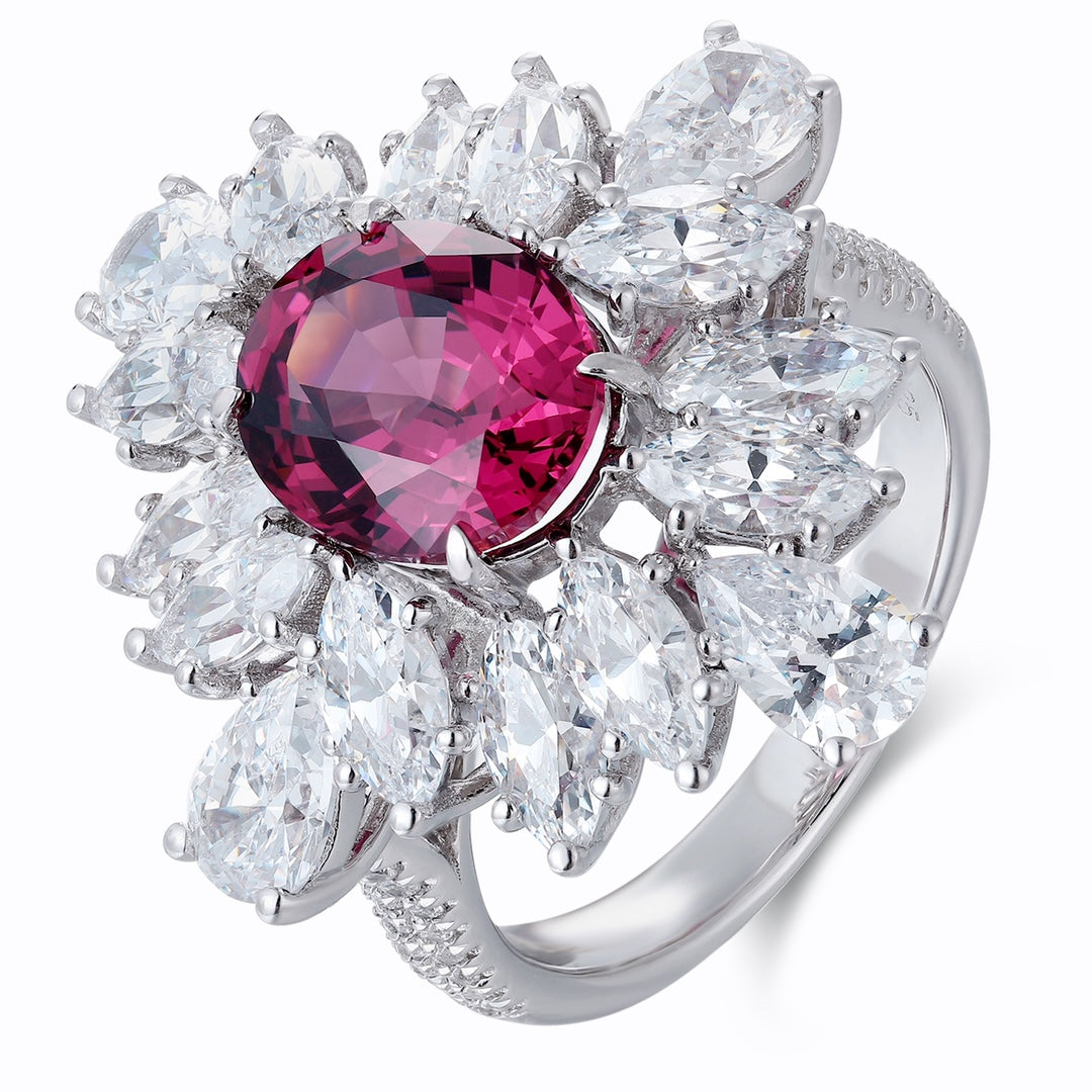 Sterling Silver Natural Garnet Ring A – JR1262Y