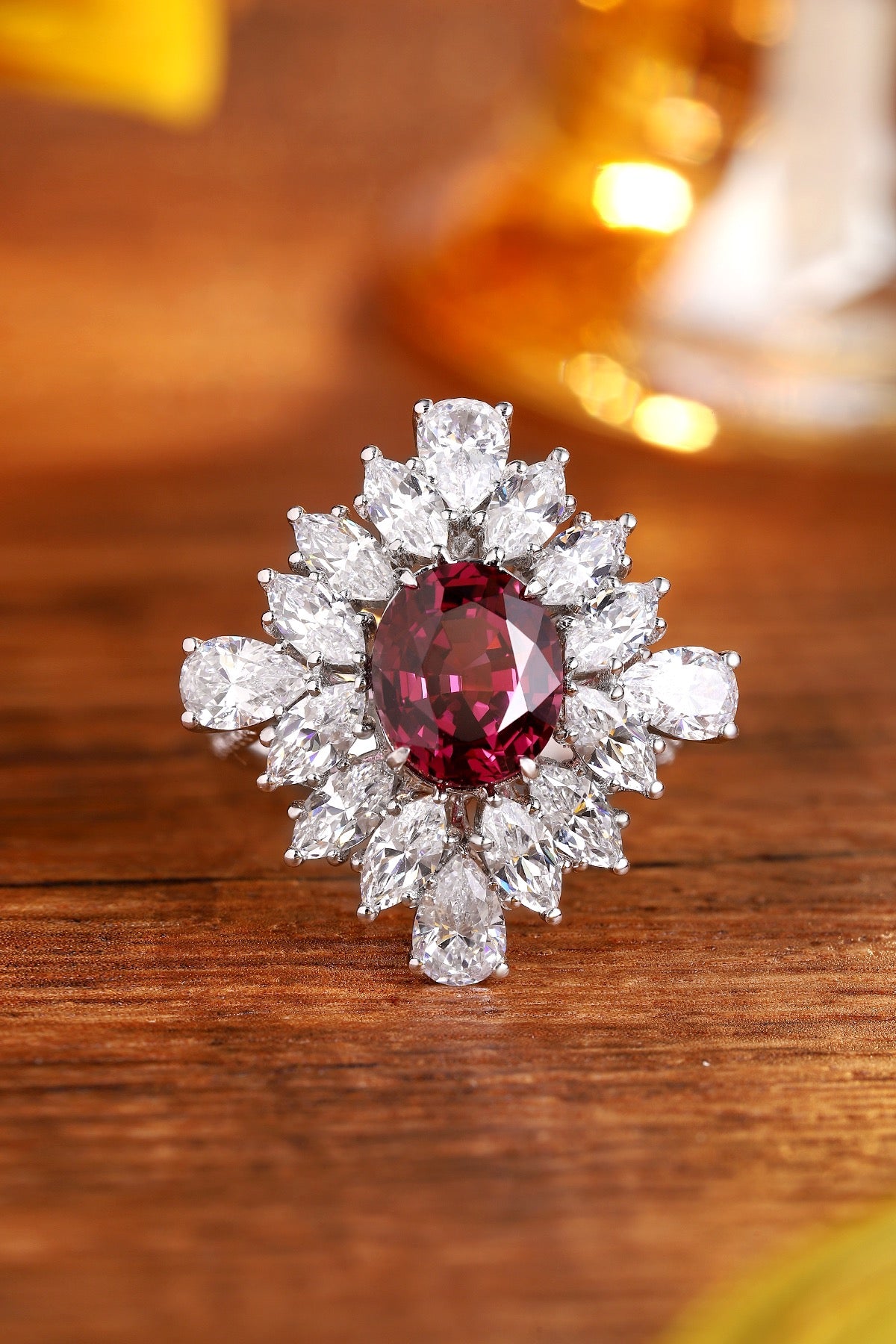 Sterling Silver Natural Garnet Ring A – JR1262Y