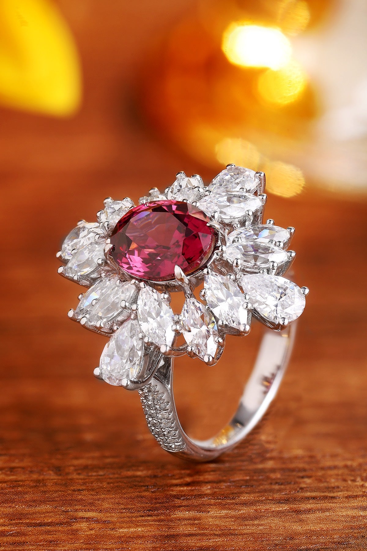 Sterling Silver Natural Garnet Ring A – JR1262Y