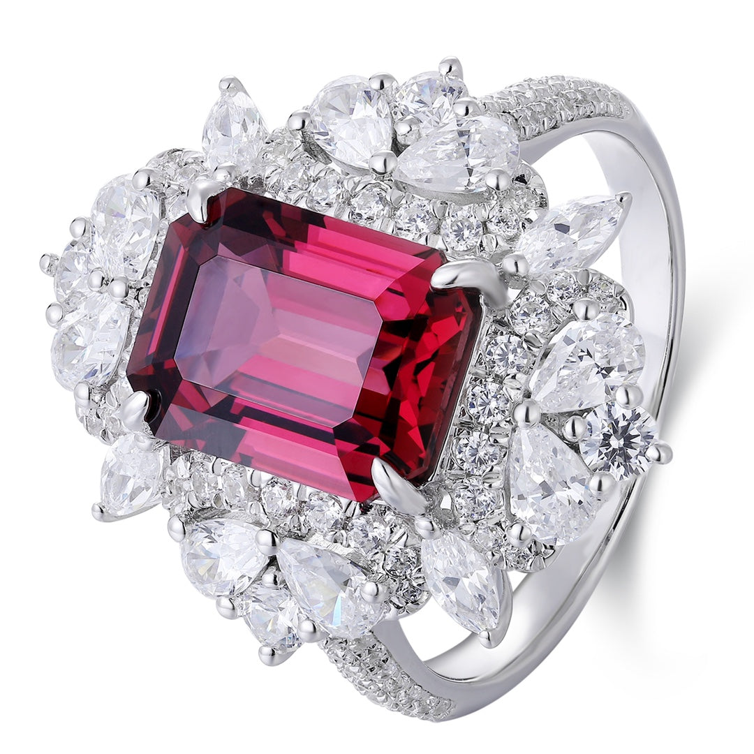 Sterling Silver Natural Garnet Ring W – JR1193Y