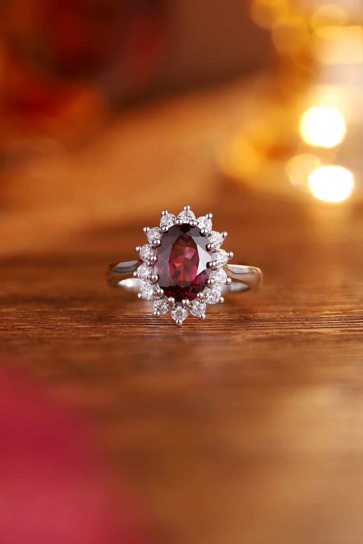 Sterling Silver Natural Garnet Ring W – JR2725
