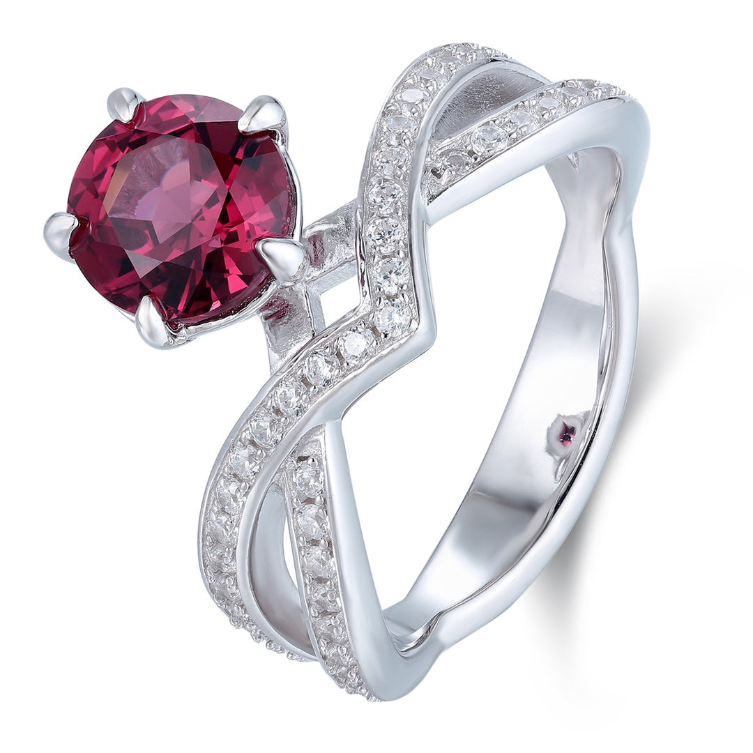 Sterling Silver Natural Garnet Ring W – JR1414Y