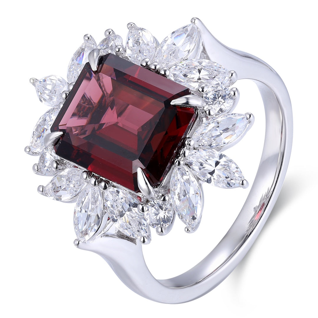 Sterling Silver Natural Garnet Ring W – JR1017Y