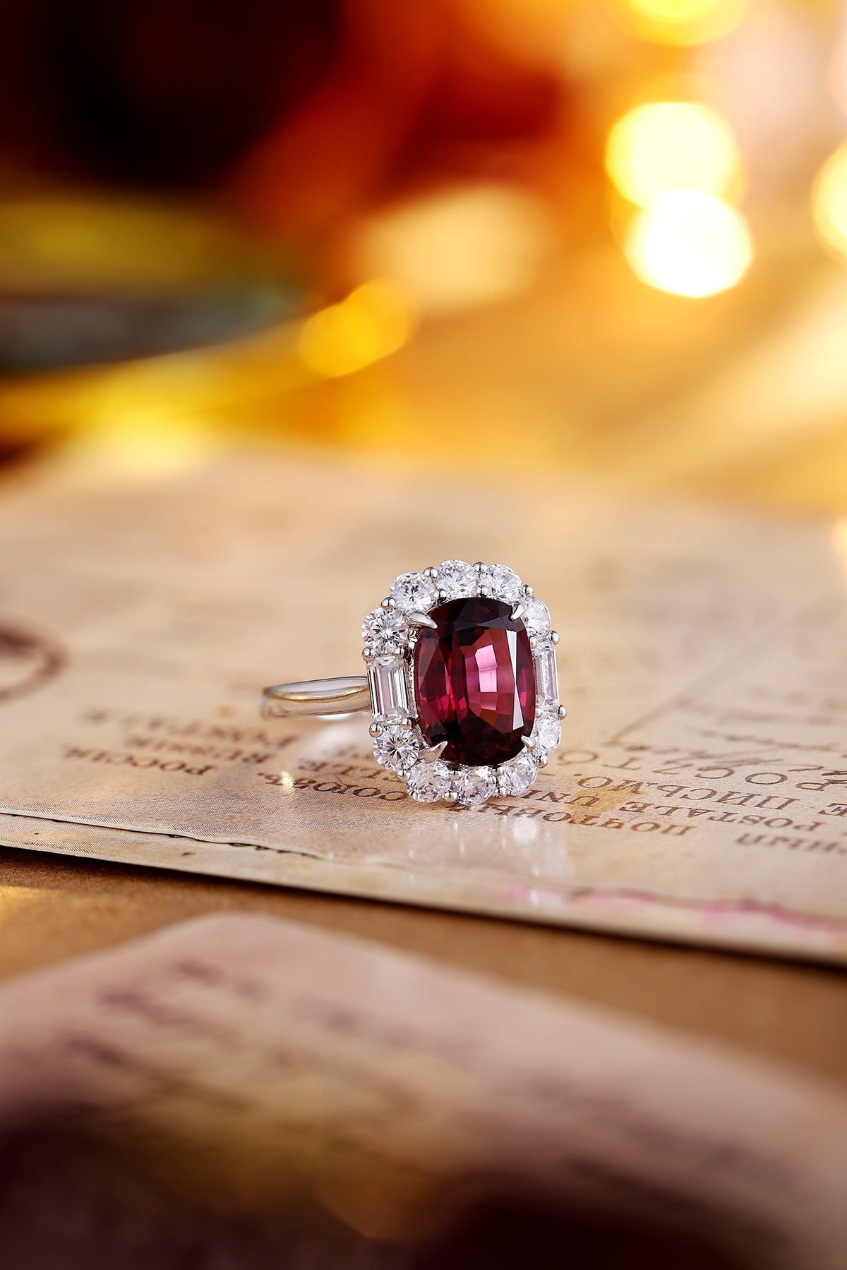 Sterling Silver Natural Garnet Ring W – JR219Y