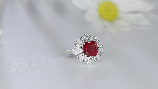 Sterling Silver Lab-Grown Ruby Ring A – JRURR10022Y