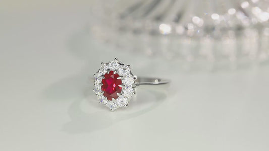 Sterling Silver Lab - Grown Ruby Ring A – JRURR119Y