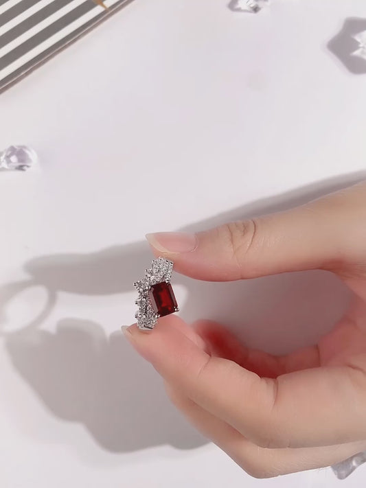 Sterling Silver Lab-Grown Ruby Ring W – JRURR455Y