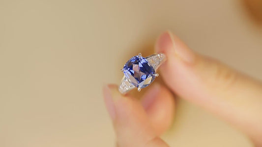 Sterling Silver Lab - Grown Sapphire Ring A – JSABR204Y