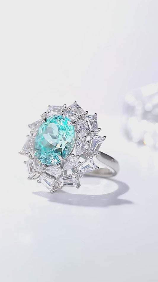 Sterling Silver Lab-Grown Paraiba Ring A – JR150Y