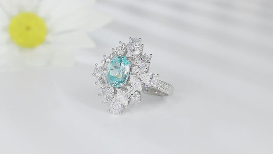 S925 Silver Cultured Paraiba Ring W - JR1262Y