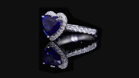 Sterling Silver Lab - Grown Sapphire Ring A – JSABR213Y