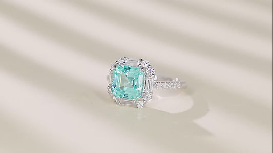 Sterling Silver Lab-Grown Paraiba Ring A – JR116Y