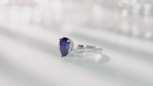 Sterling Silver Lab - Grown Sapphire Ring A – JSABR18736Y