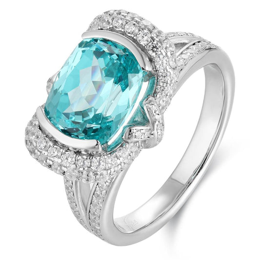Sterling Silver Lab-Grown Paraiba Ring W – JR188Y