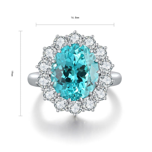 Sterling Silver Lab-Grown Paraiba Ring W – JR1272Y