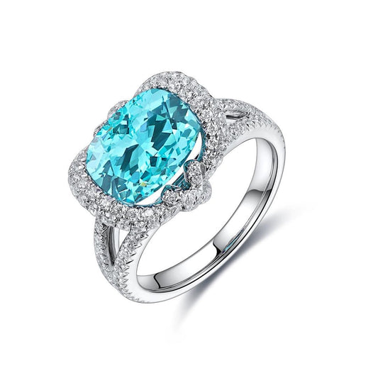 Sterling Silver Lab-Grown Paraiba Ring A – JR188Y