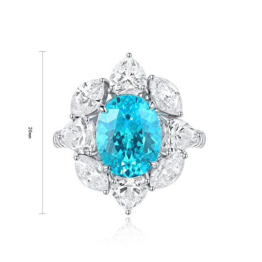 Sterling Silver Lab-Grown Paraiba Ring W – JR185Y