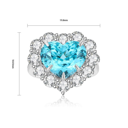 Sterling Silver Lab-Grown Paraiba Ring A – JR141Y