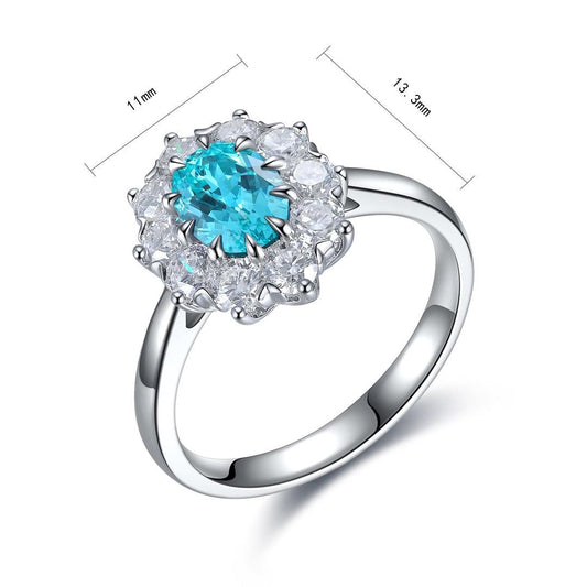 Sterling Silver Lab-Grown Paraiba Ring W – JR119Y