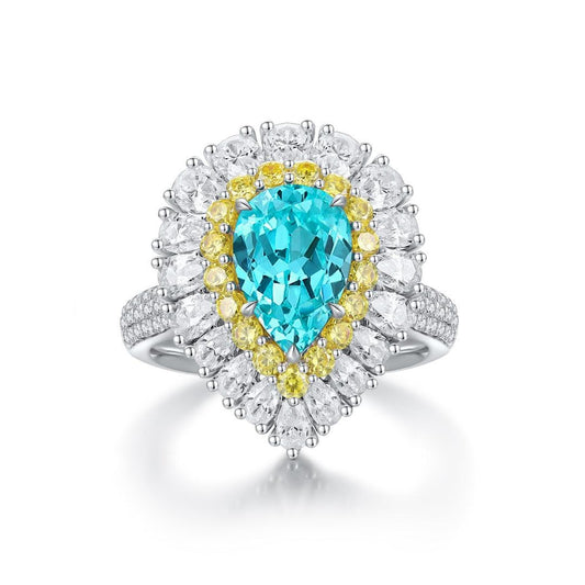 Sterling Silver Lab-Grown Paraiba Ring W – JR1277Y