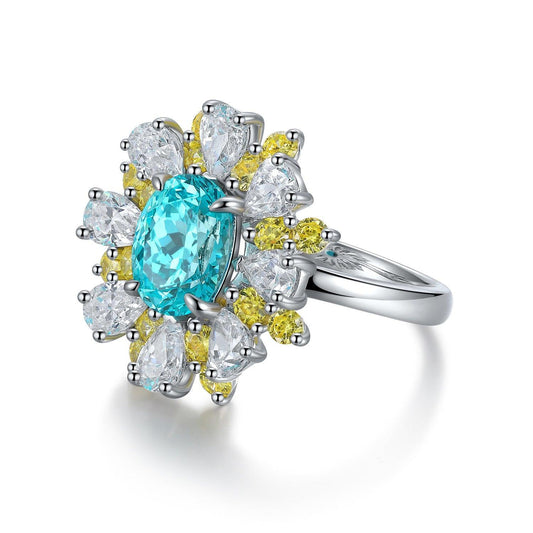 Sterling Silver Lab-Grown Paraiba Ring W – JR253Y-A