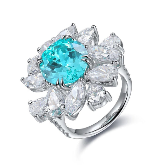 Sterling Silver Lab-Grown Paraiba Ring W – JR238Y