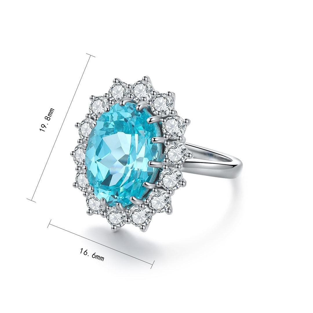 Sterling Silver Lab-Grown Paraiba Ring A – JR237Y