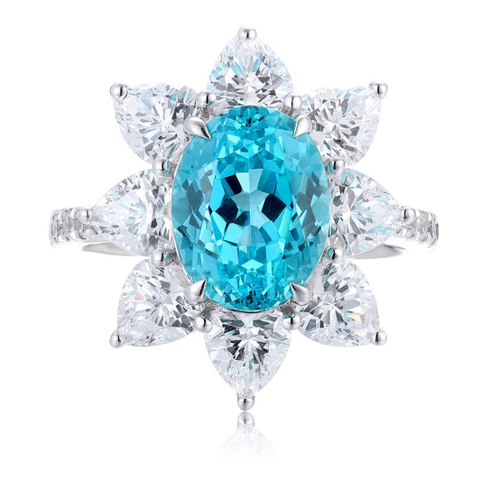Sterling Silver Lab-Grown Paraiba Ring W – JR137Y
