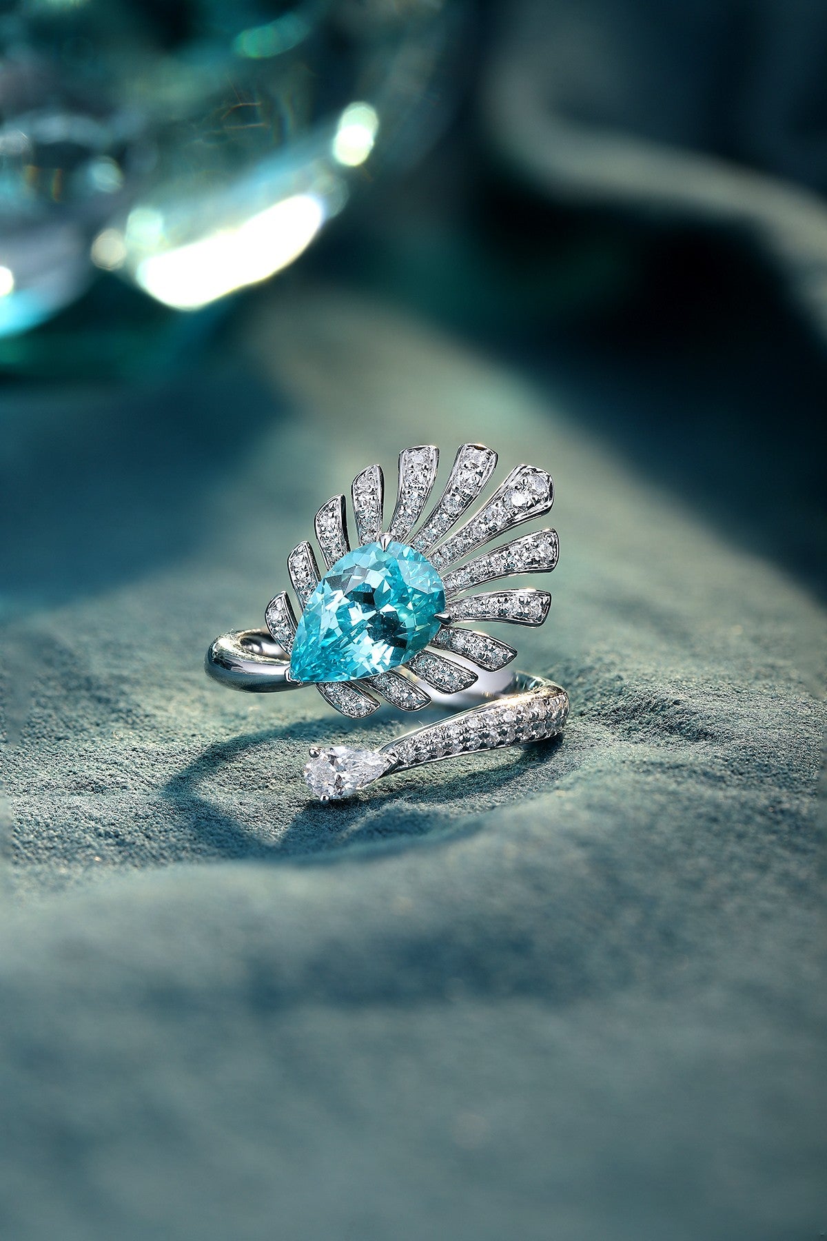 Sterling Silver Lab-Grown Paraiba Ring A – JR1237Y