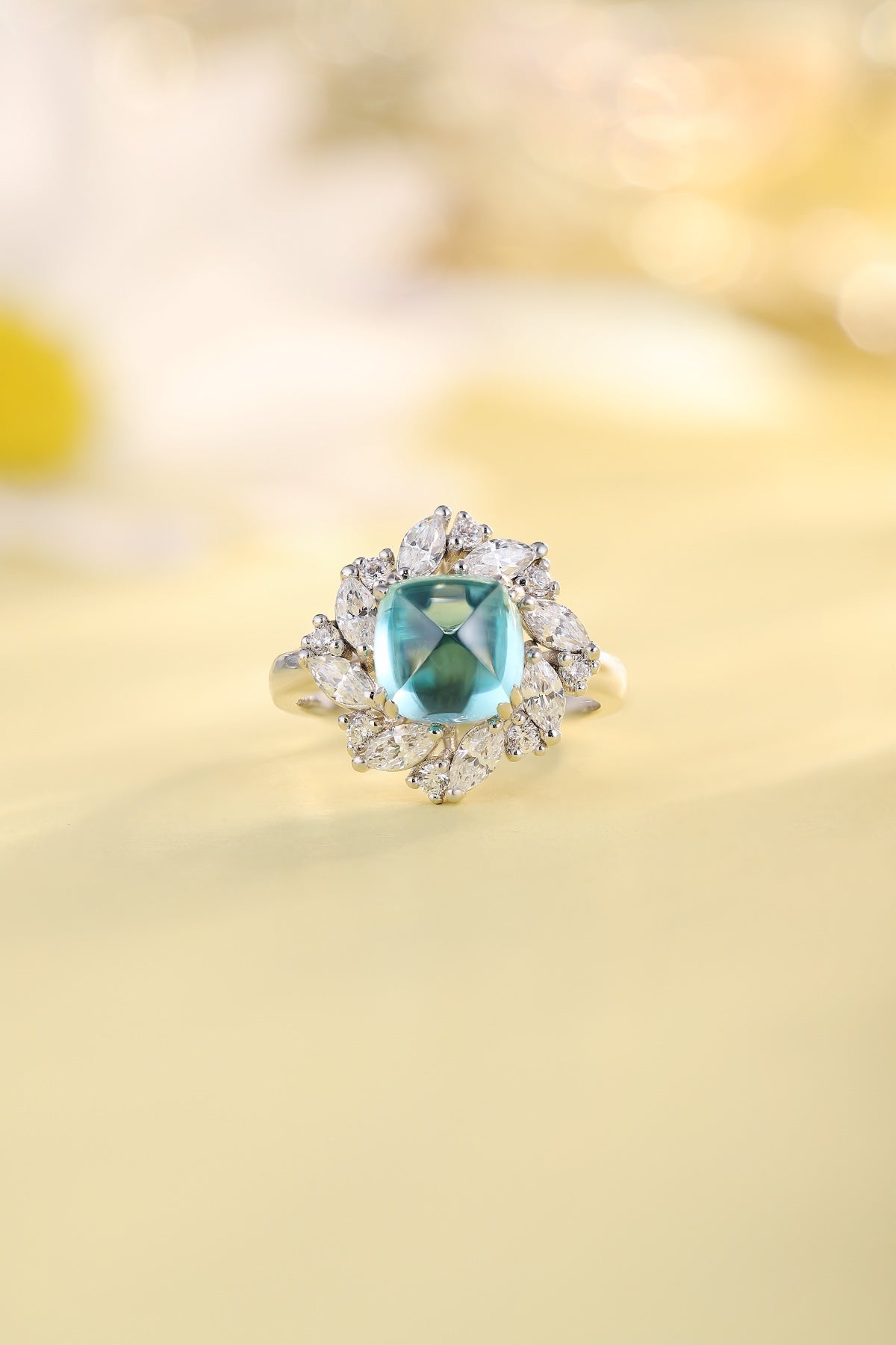 Sterling Silver Lab-Grown Paraiba Ring A – JR934Y