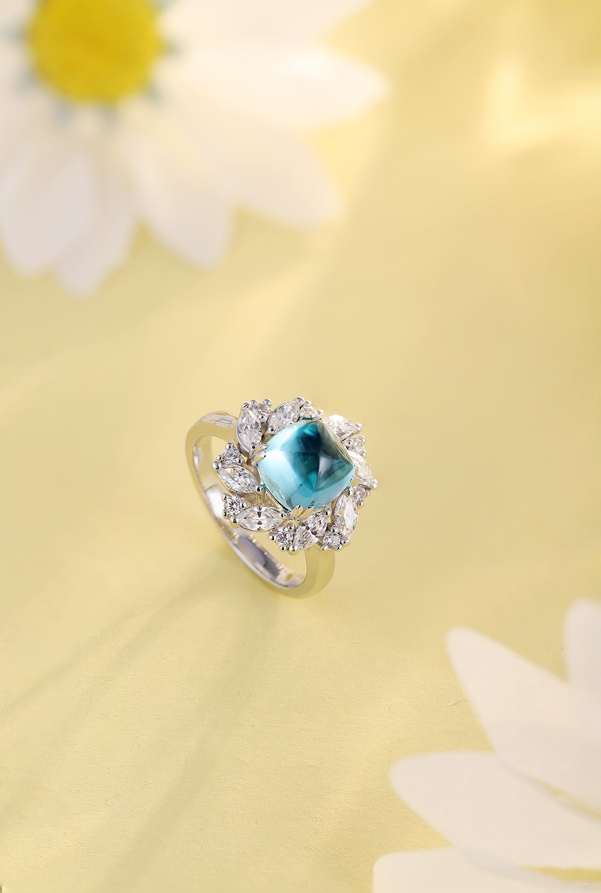 Sterling Silver Lab-Grown Paraiba Ring A – JR934Y