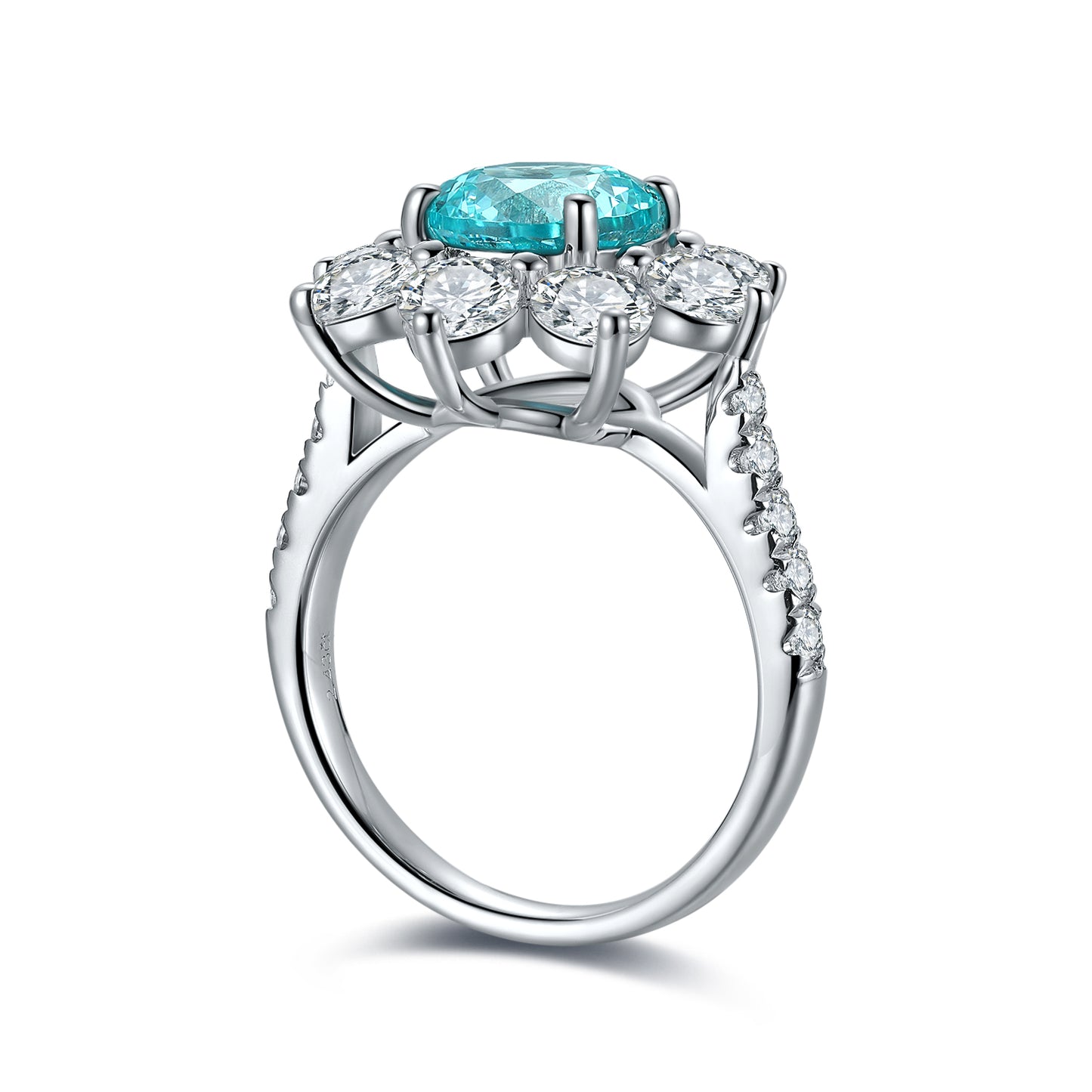 Sterling Silver Lab-Grown Paraiba Ring A – JR677Y