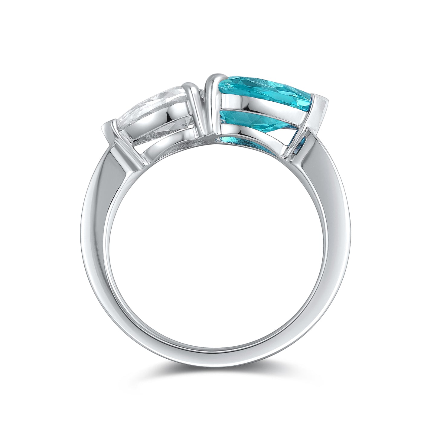 Sterling Silver Lab-Grown Paraiba Ring A – JR402Y