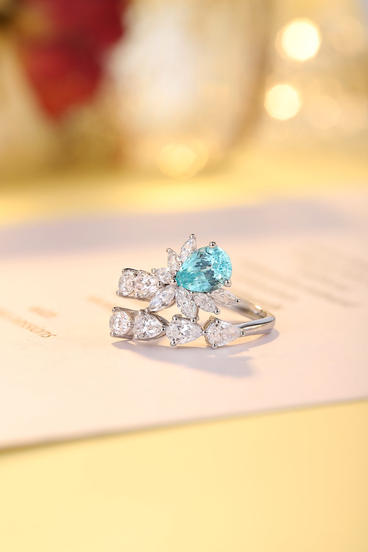 Sterling Silver Lab-Grown Paraiba Ring A – JR401Y