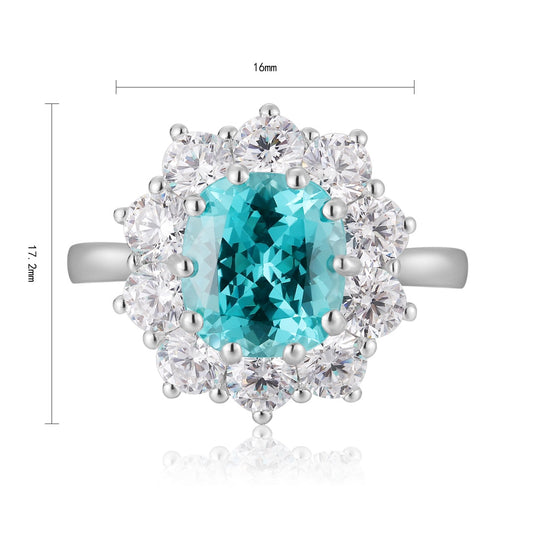 Sterling Silver Lab-Grown Paraiba Ring A – JR212Y