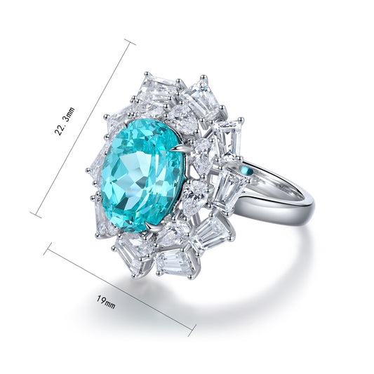Sterling Silver Lab-Grown Paraiba Ring A – JR150Y