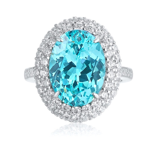 Sterling Silver Lab-Grown Paraiba Ring W – JR489Y