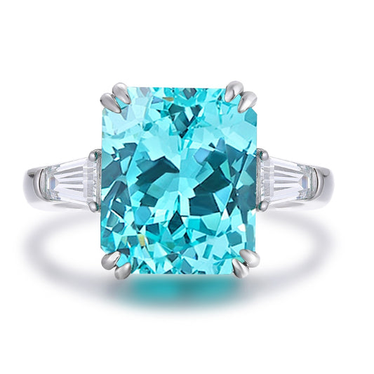 Sterling Silver Lab-Grown Paraiba Ring W – JR1417Y