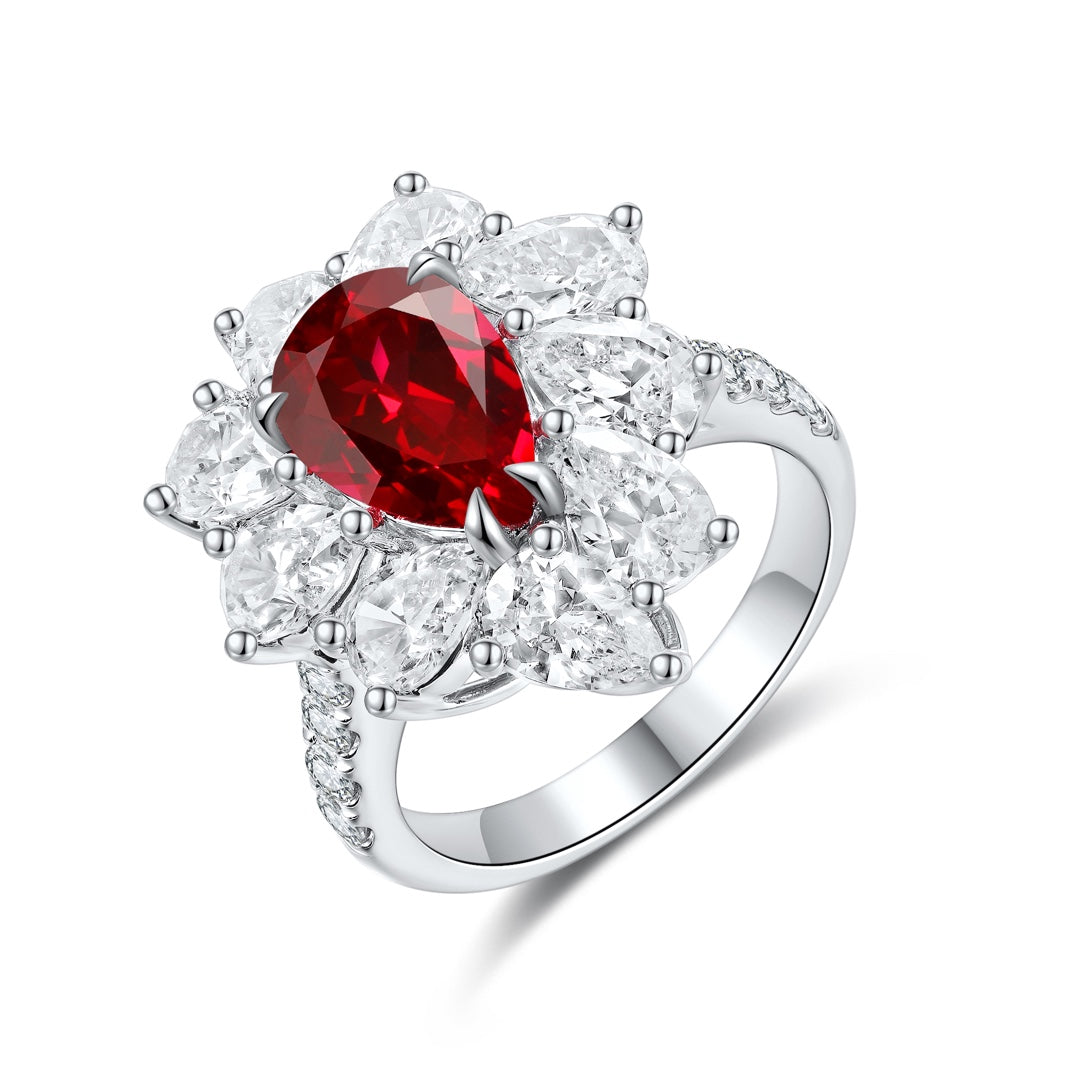 Sterling Silver Lab-Grown Ruby Ring A – JRURR1226Y