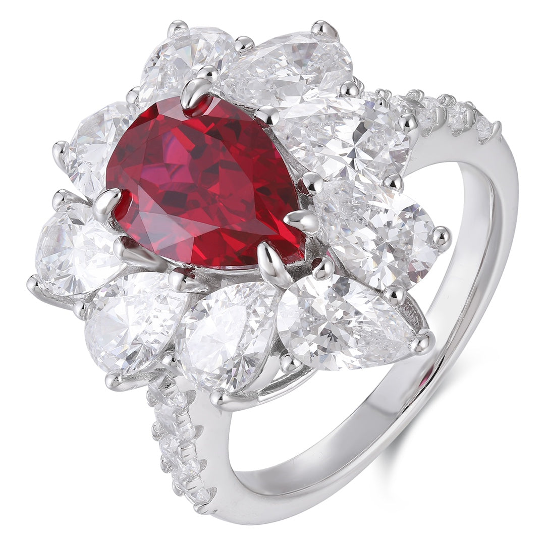 Sterling Silver Lab-Grown Ruby Ring A – JRURR1226Y
